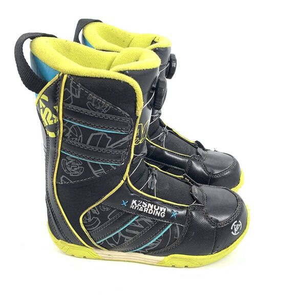 K2 Vandal Snowboard BOA System Boots 4 Mens 5 Womens 35.5 EUR Black Yellow Blue - Picture 1 of 9